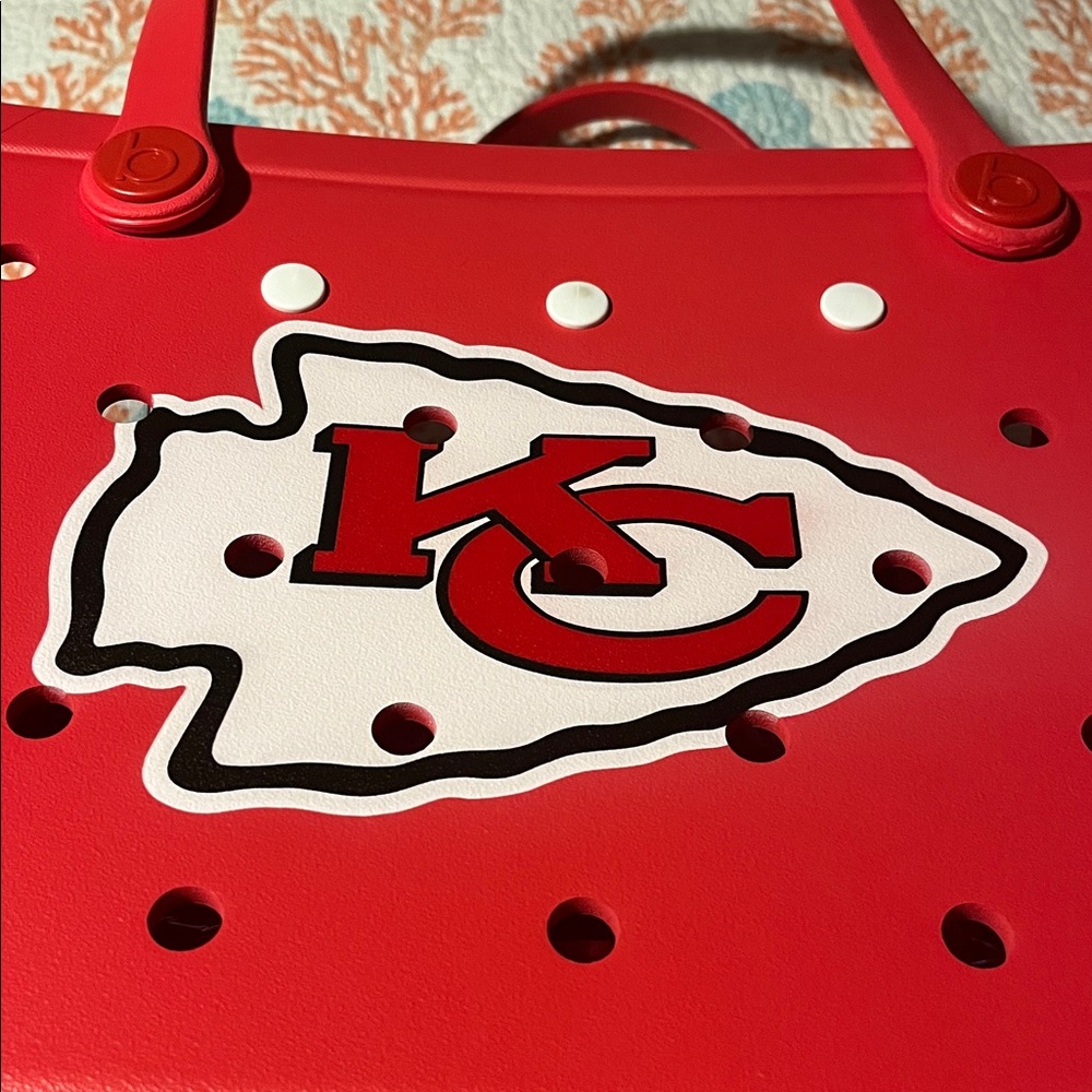 Red NFL Kansas City Chiefs Bogg Bag! Large Bogg Bag! Brand new! - Picture 7 of 8